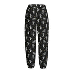 Cute Mummy Pattern Print Fleece Lined Knit Pants