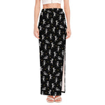 Cute Mummy Pattern Print High Slit Maxi Skirt