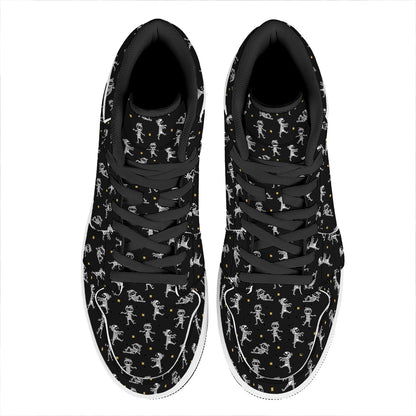 Cute Mummy Pattern Print High Top Leather Sneakers