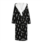 Cute Mummy Pattern Print Hooded Bathrobe