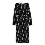 Cute Mummy Pattern Print Hooded Bathrobe