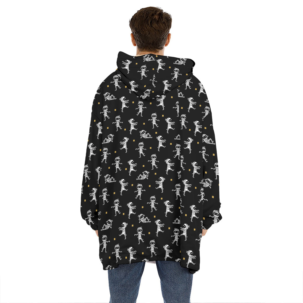 Cute Mummy Pattern Print Hoodie Blanket