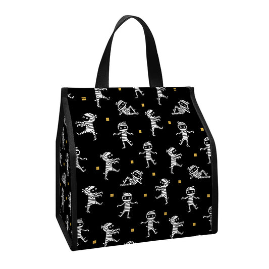 Cute Mummy Pattern Print Insulated Lunch Tote