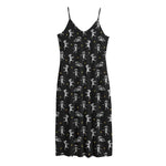 Cute Mummy Pattern Print Jersey Midi Cami Dress