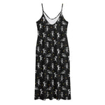 Cute Mummy Pattern Print Jersey Midi Cami Dress