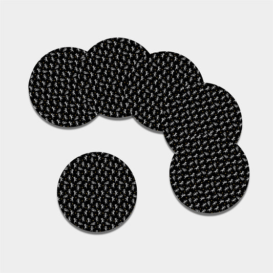 Cute Mummy Pattern Print Leather Coaster Set