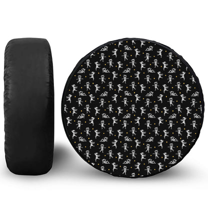 Cute Mummy Pattern Print Leather Spare Tire Cover