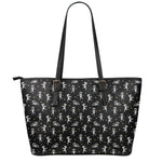 Cute Mummy Pattern Print Leather Tote Bag