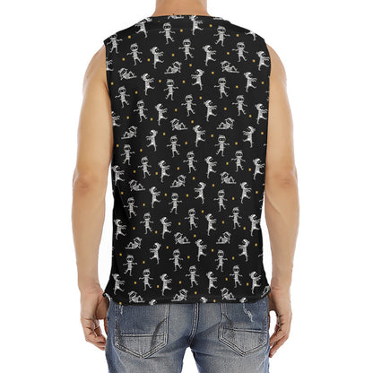 Cute Mummy Pattern Print Men's Fitness Tank Top