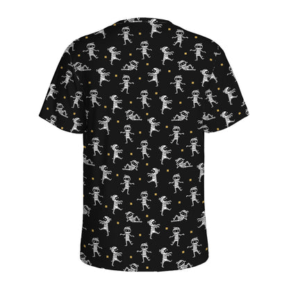 Cute Mummy Pattern Print Men's Sports T-Shirt
