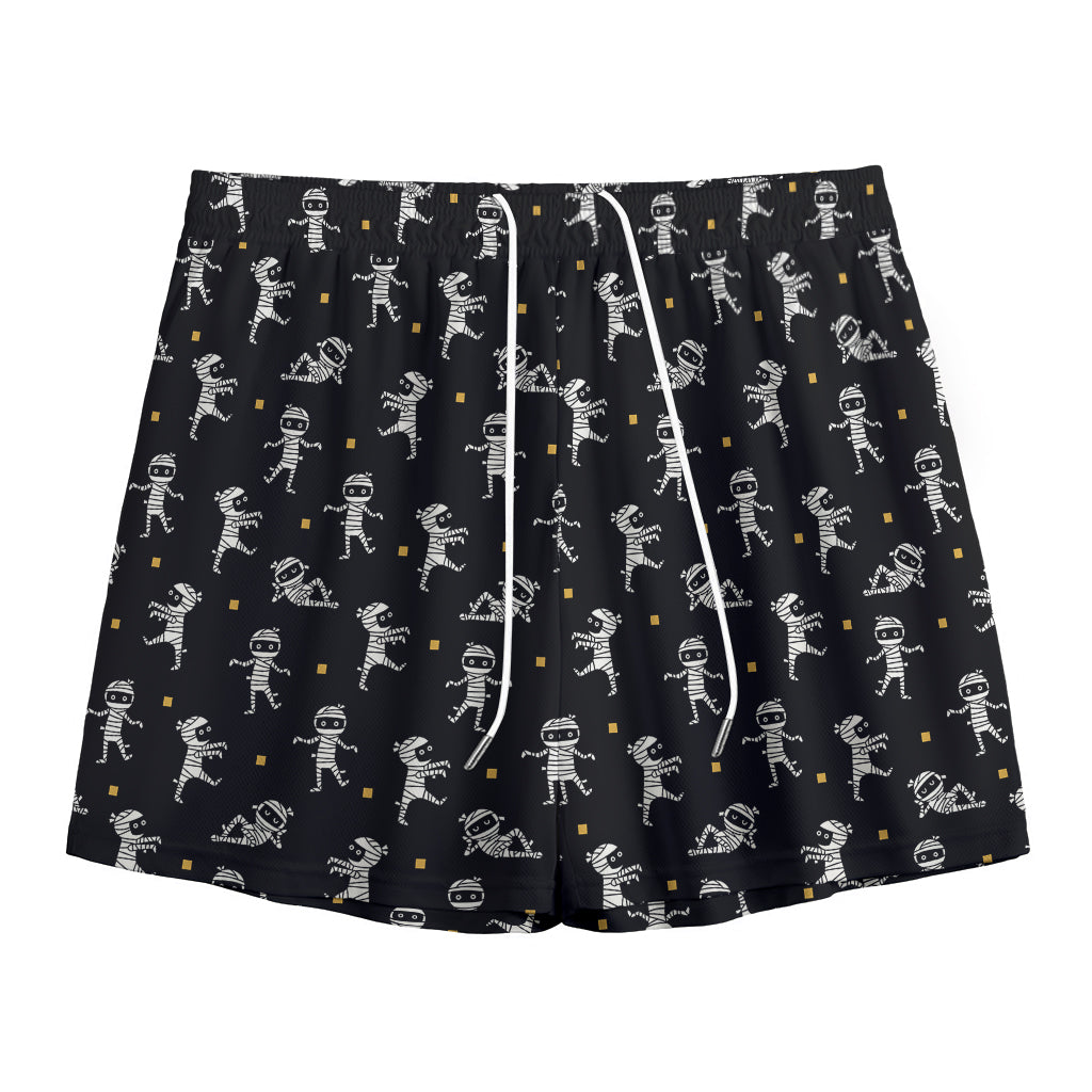 Cute Mummy Pattern Print Mesh Shorts