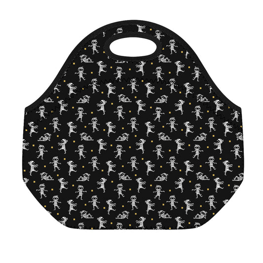 Cute Mummy Pattern Print Neoprene Lunch Bag