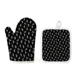 Cute Mummy Pattern Print Oven Mitt And Pot Holder Set