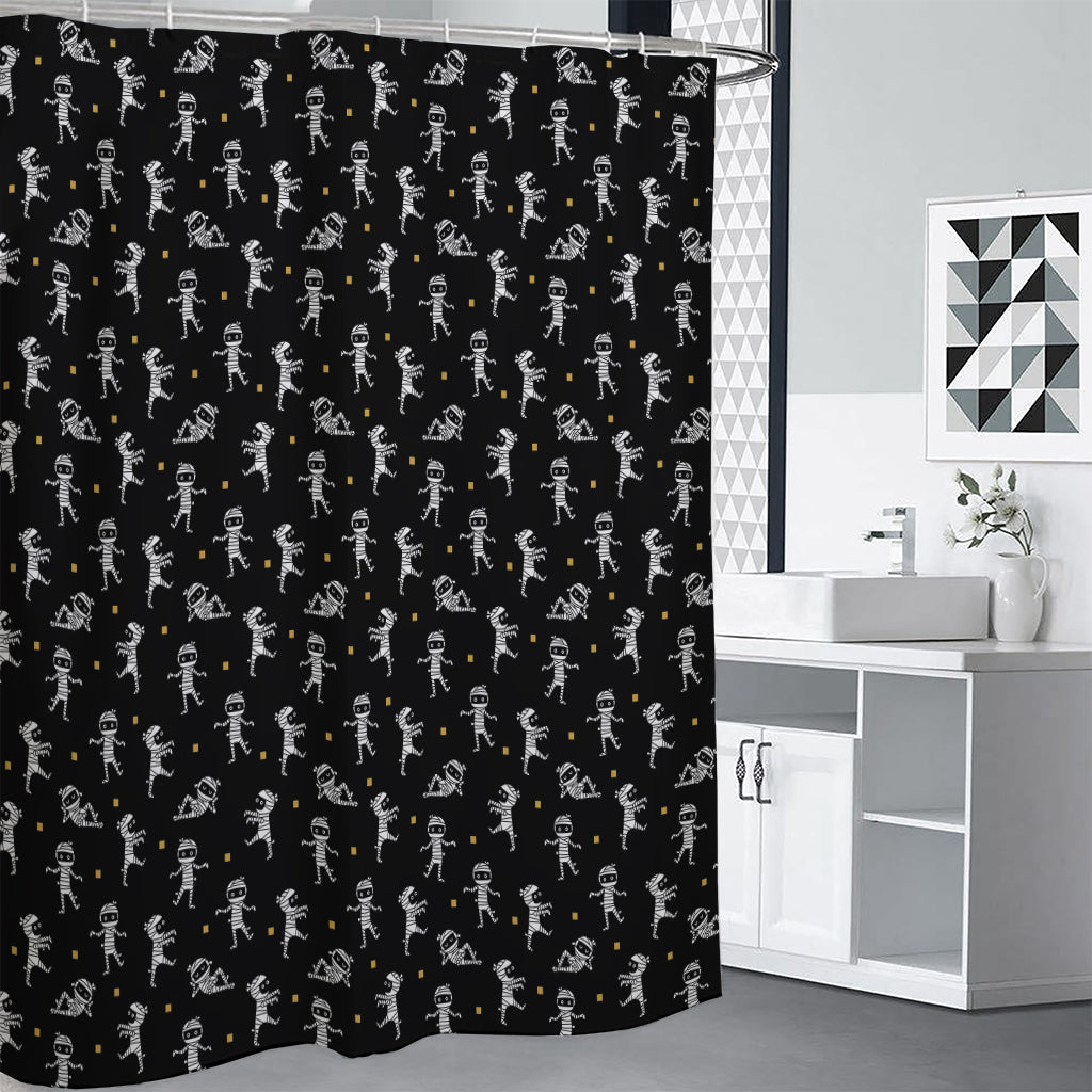 Cute Mummy Pattern Print Premium Shower Curtain