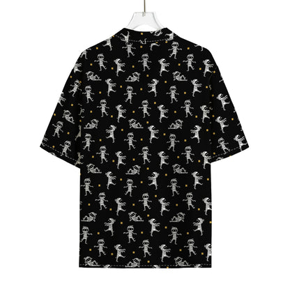 Cute Mummy Pattern Print Rayon Hawaiian Shirt
