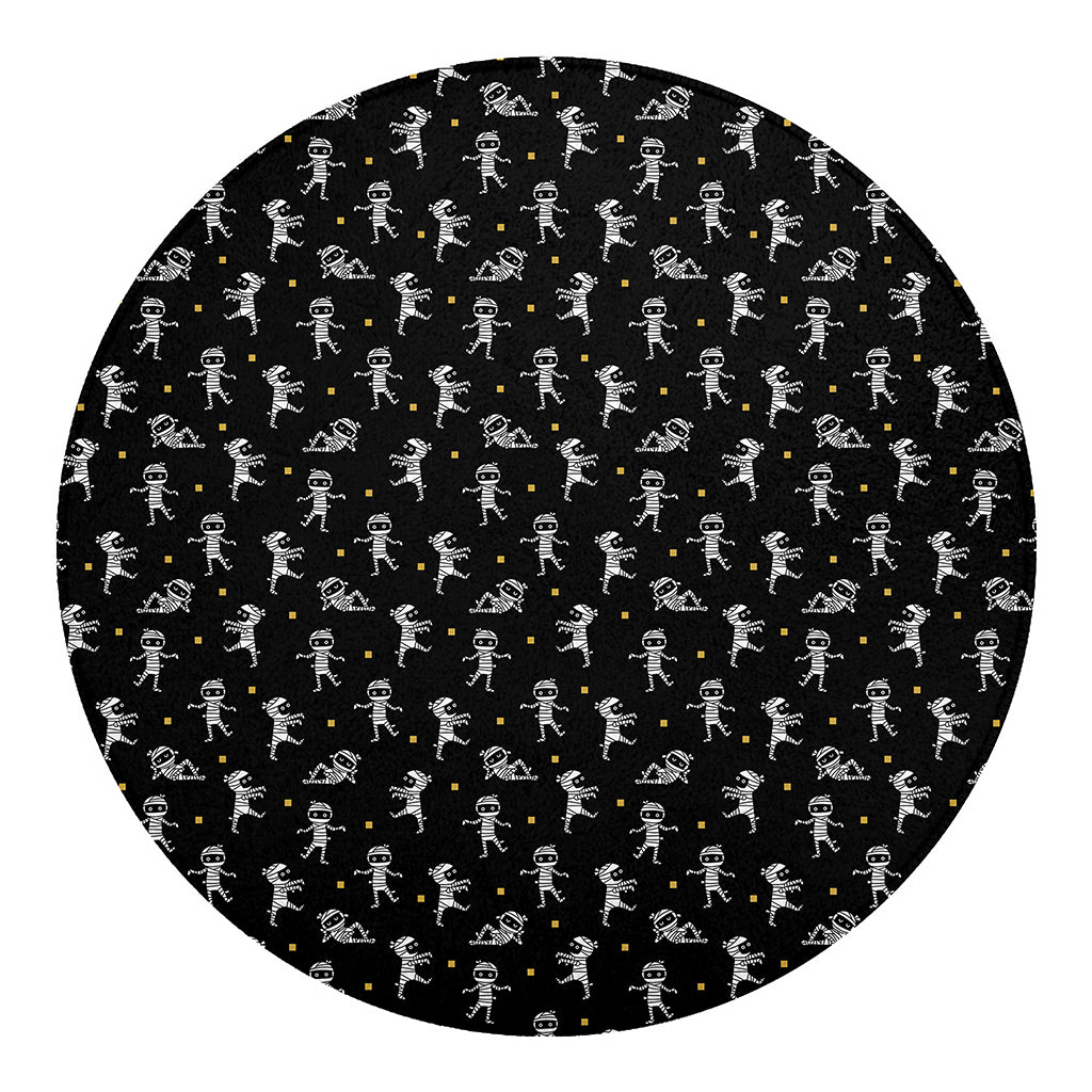 Cute Mummy Pattern Print Round Blanket