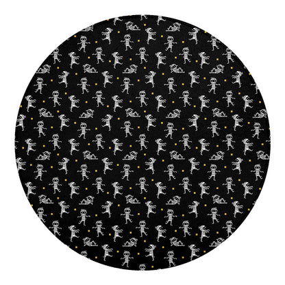 Cute Mummy Pattern Print Round Blanket