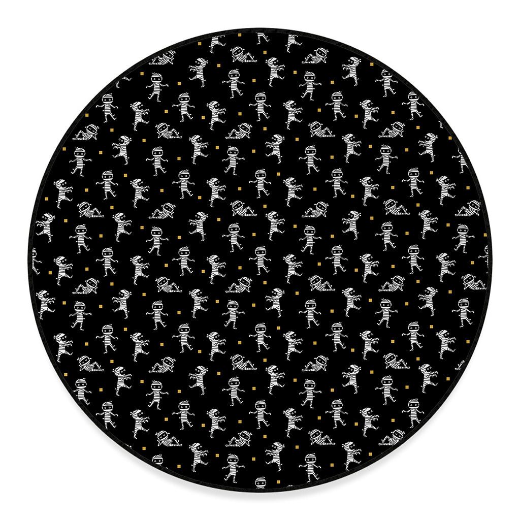 Cute Mummy Pattern Print Round Floor Mat