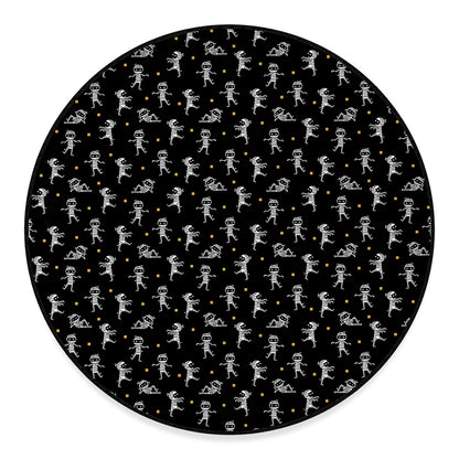 Cute Mummy Pattern Print Round Floor Mat