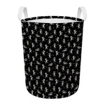 Cute Mummy Pattern Print Round Laundry Basket