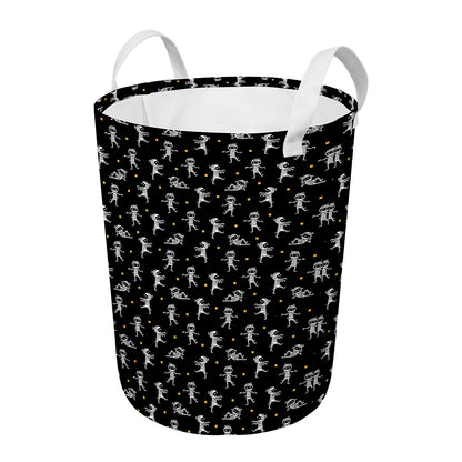 Cute Mummy Pattern Print Round Laundry Basket