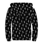 Cute Mummy Pattern Print Sherpa Lined Zip Up Hoodie