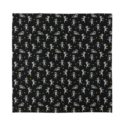 Cute Mummy Pattern Print Silk Bandana