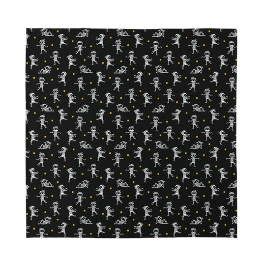 Cute Mummy Pattern Print Silk Bandana