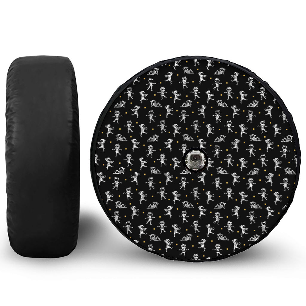 Cute Mummy Pattern Print Tire Cover With Camera Hole