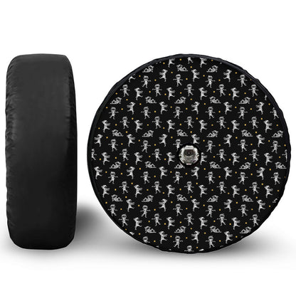 Cute Mummy Pattern Print Tire Cover With Camera Hole