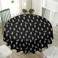 Cute Mummy Pattern Print Waterproof Round Tablecloth
