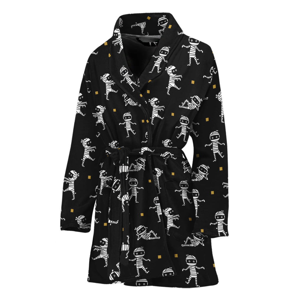 Cute Mummy Pattern Print Women's Bathrobe