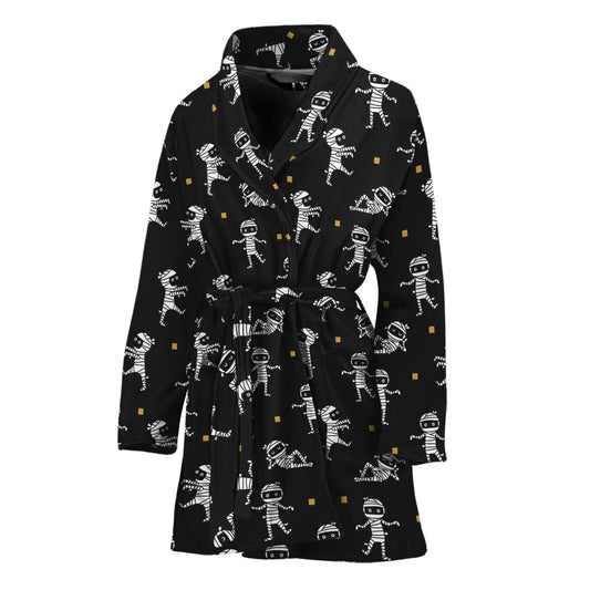 Cute Mummy Pattern Print Women's Bathrobe