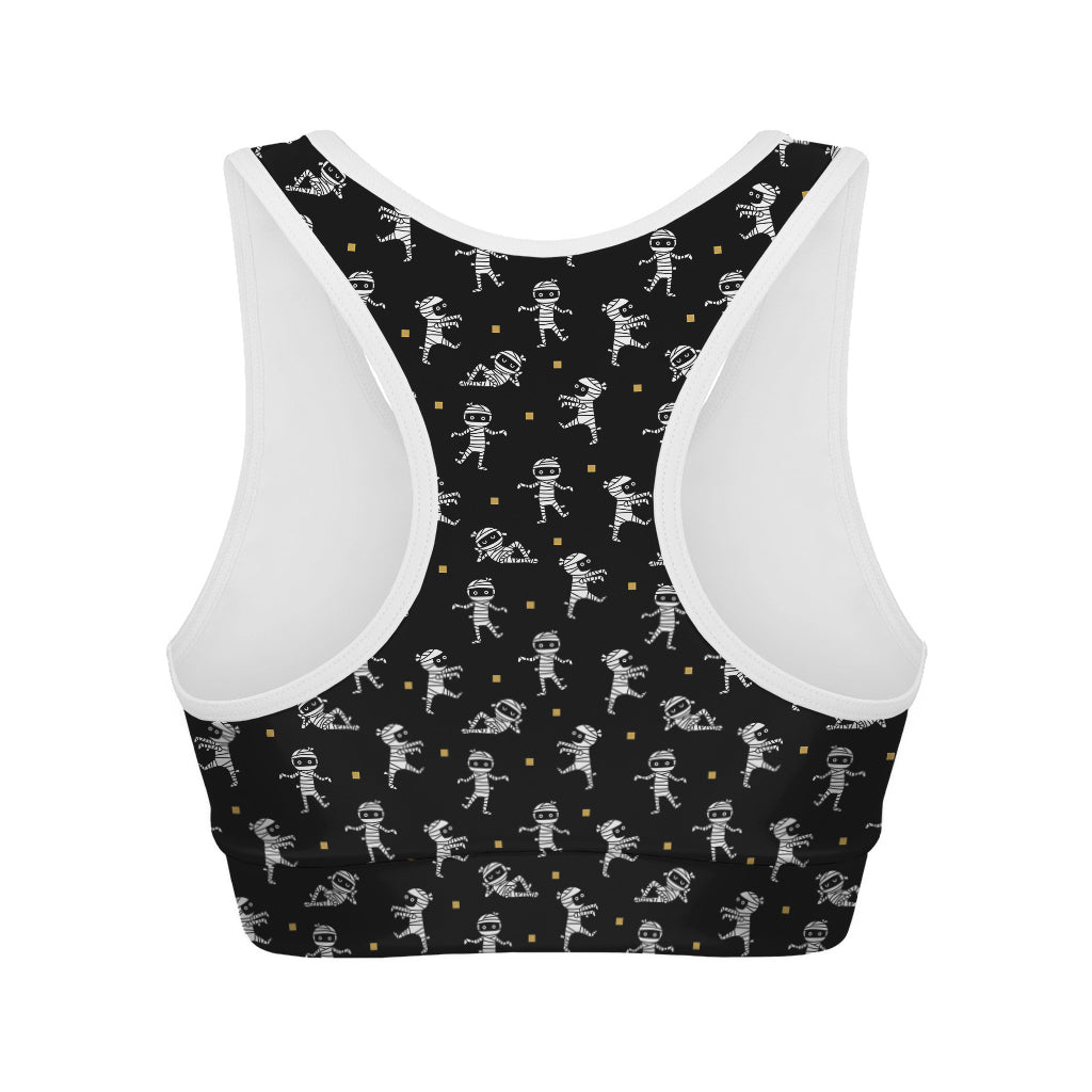 Cute Mummy Pattern Print Women's Sports Bra