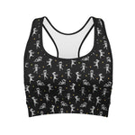 Cute Mummy Pattern Print Women's Sports Bra