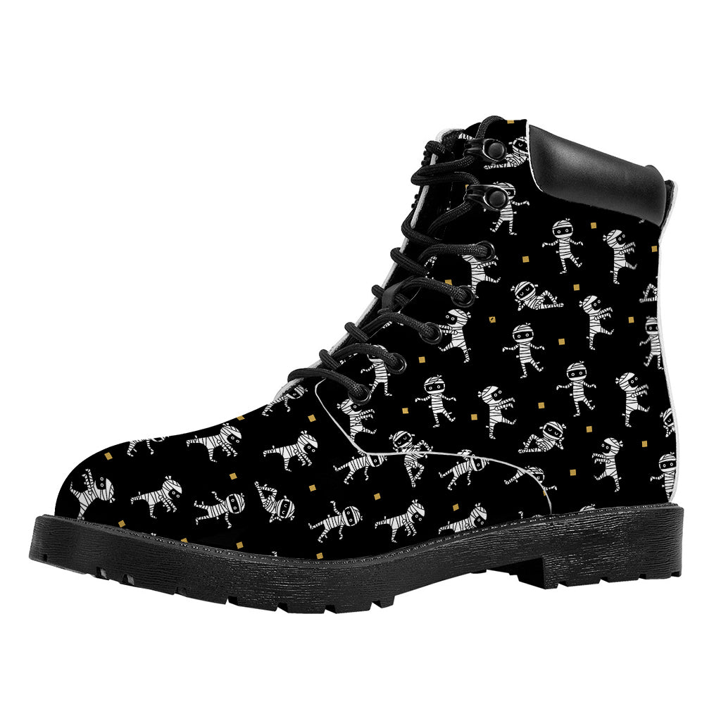 Cute Mummy Pattern Print Work Boots