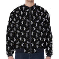 Cute Mummy Pattern Print Zip Sleeve Bomber Jacket