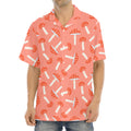 Cute Mushroom Pattern Print Aloha Shirt