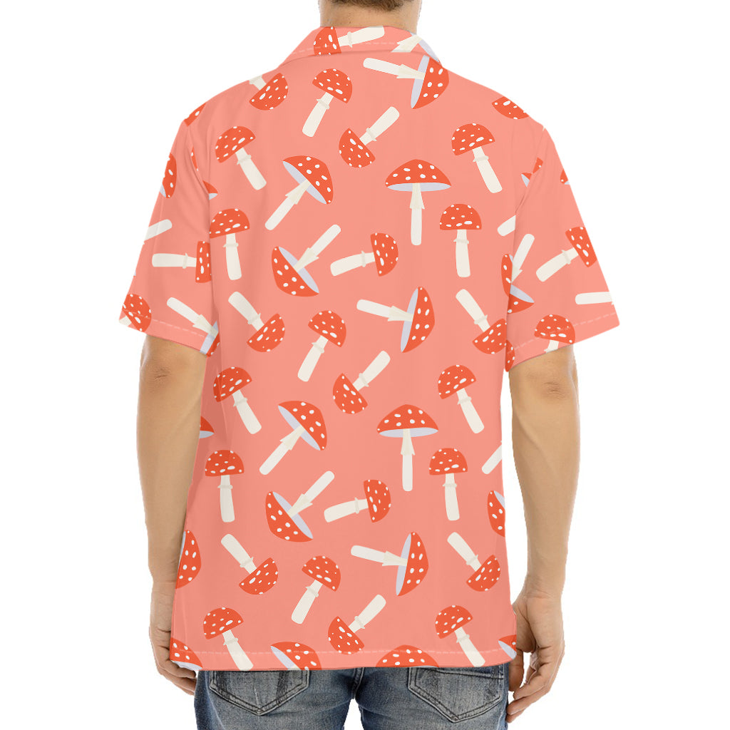 Cute Mushroom Pattern Print Aloha Shirt