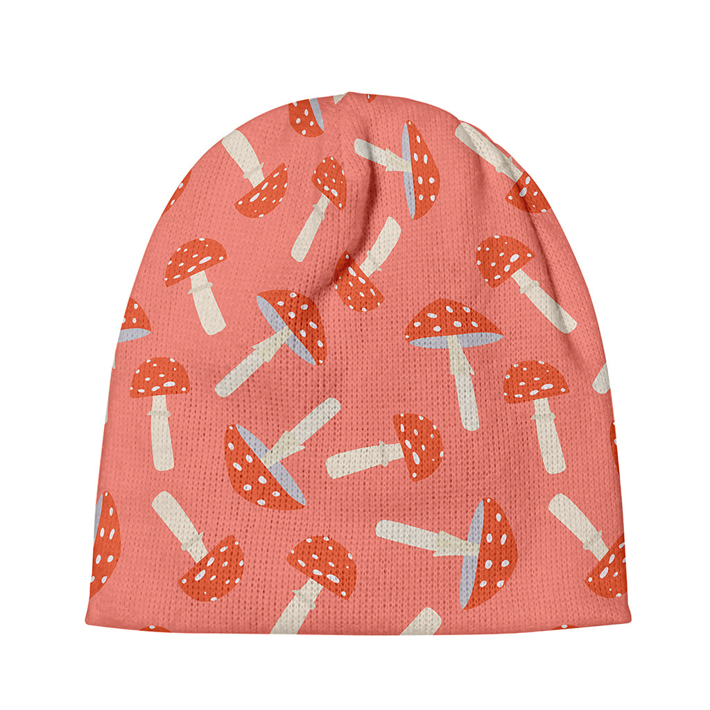 Cute Mushroom Pattern Print Beanie