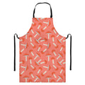 Cute Mushroom Pattern Print Bib Apron With Pocket