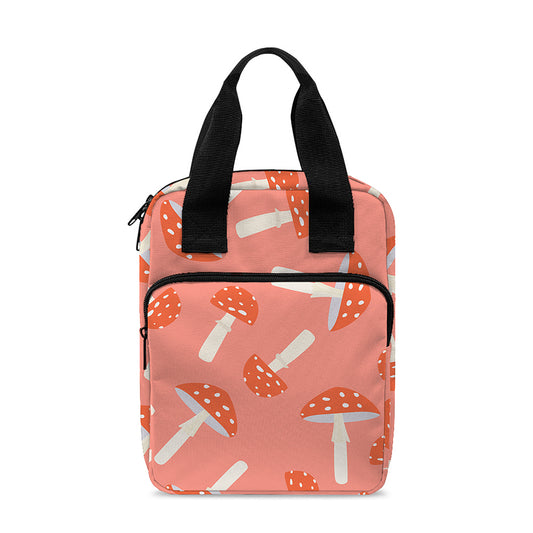 Cute Mushroom Pattern Print Bible Tote Bag