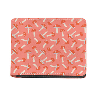 Cute Mushroom Pattern Print Bifold Wallet