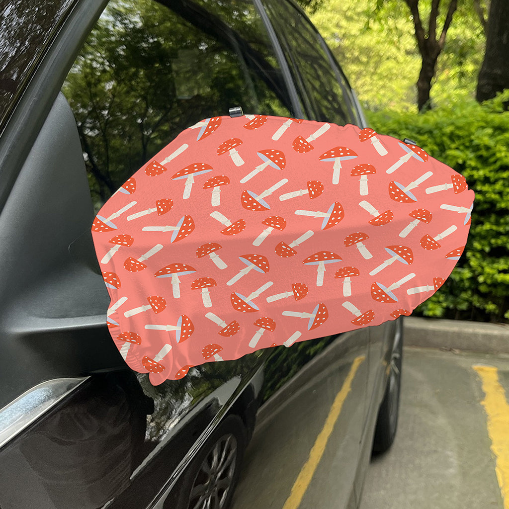 Cute Mushroom Pattern Print Car Side Mirror Covers