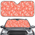 Cute Mushroom Pattern Print Car Windshield Sun Shade