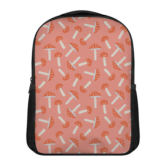 Cute Mushroom Pattern Print Casual Backpack