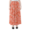Cute Mushroom Pattern Print Chiffon Maxi Skirt
