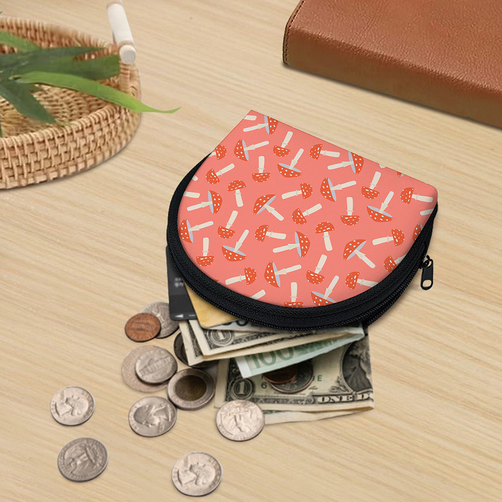 Cute Mushroom Pattern Print Coin Purse