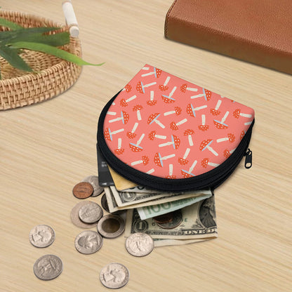 Cute Mushroom Pattern Print Coin Purse