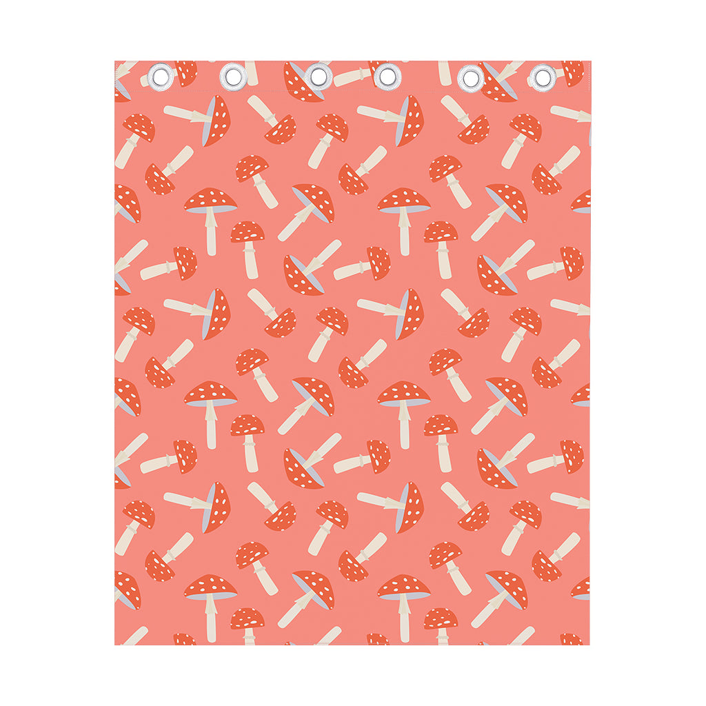 Cute Mushroom Pattern Print Curtain